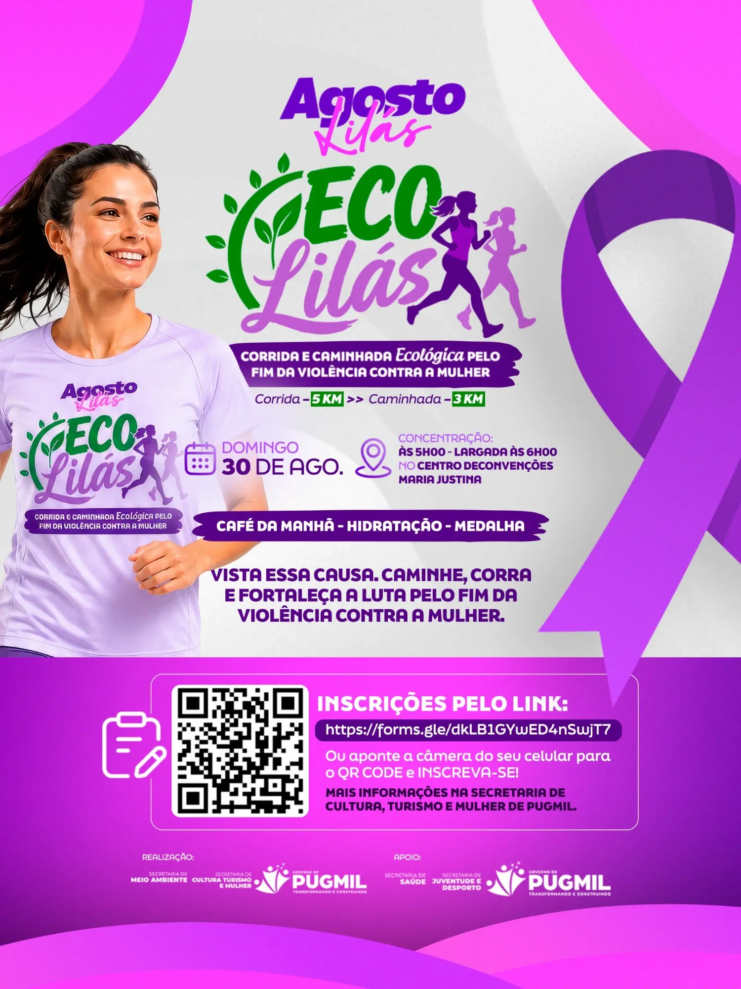 Eco Lilás 2026 une esporte e conscientização no combate à violência contra a mulher
